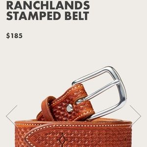 Filson Ranchlands Stamped Belt